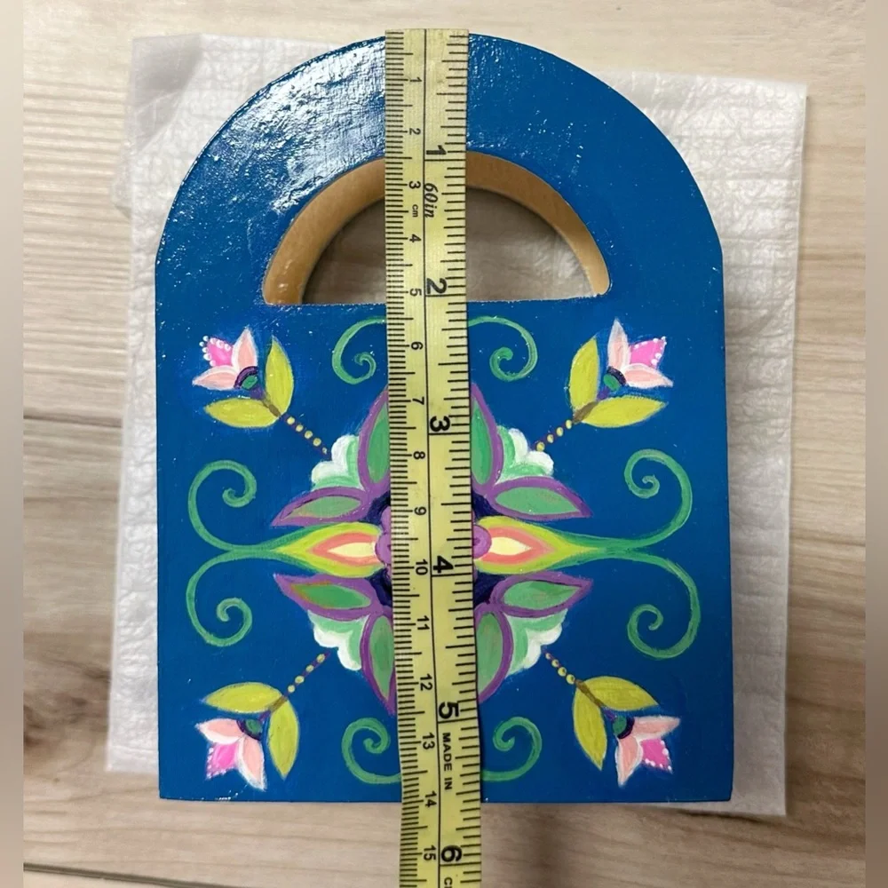 New Painted Wooden Handle Box